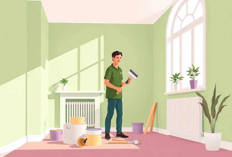 Intérieur rénové après travaux de peinture à Roquebrune-sur-Argens